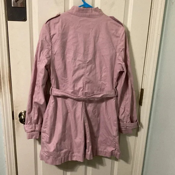 Beautiful Mossimo Large Lilac Trench Coat - Picture 4 of 11
